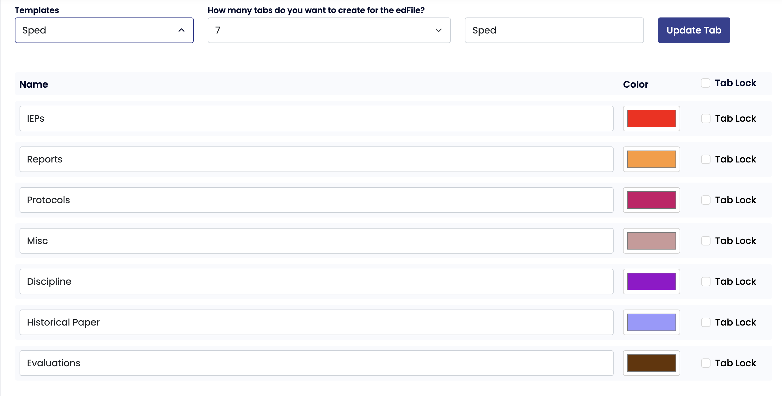 Sped Files Design Special Education Records Manager | SPEDFiles by EdFiles®